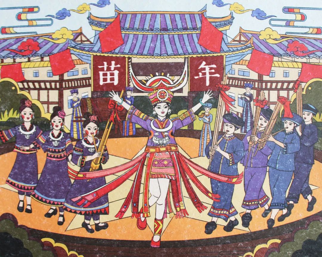 “铸牢共同体意识 推进民族团结事业”儿童画-第3张