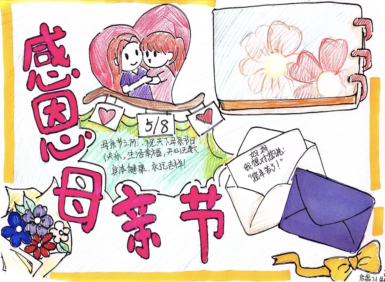 “纸短情长 感恩有您”母亲节主题绘画优秀作品-第4张
