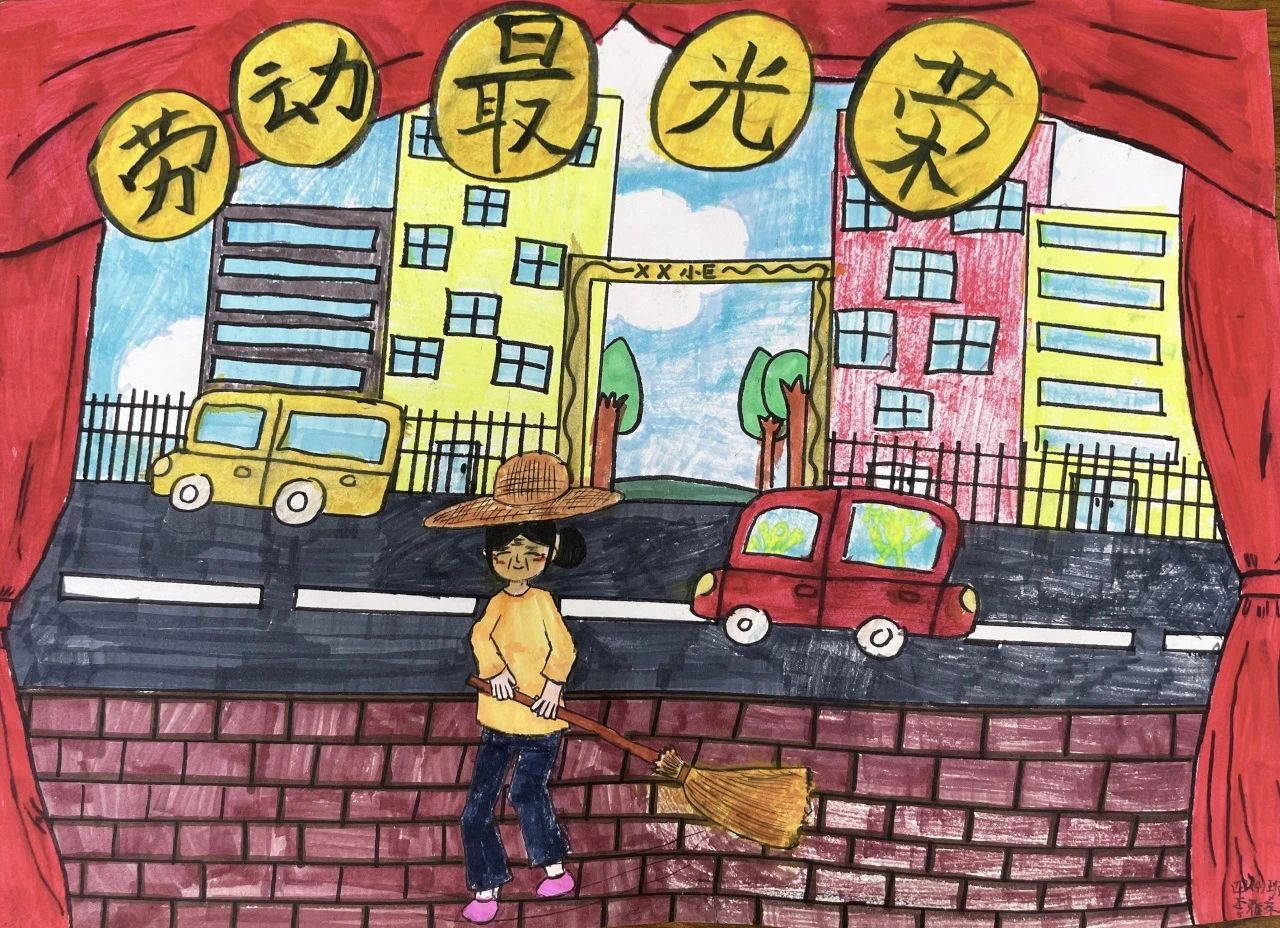 劳动节主题绘画《致敬劳动者》-第4张