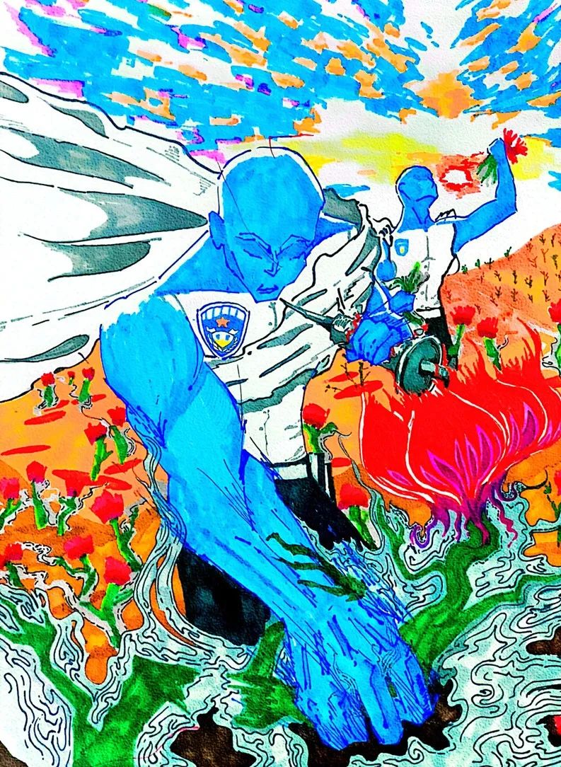 ”无毒有我 健康人生“禁毒绘画作品-第1张