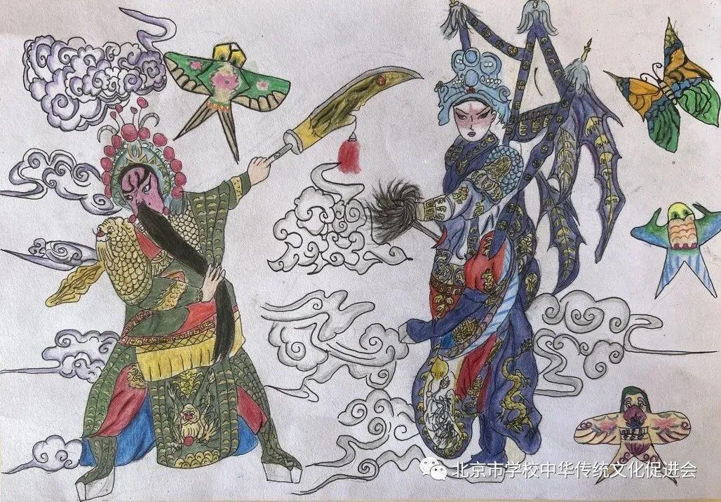 国粹传承京剧人物儿童绘画-第3张