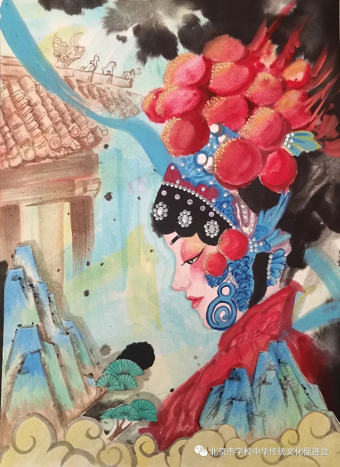 简单漂亮的戏剧人物儿童画-第5张