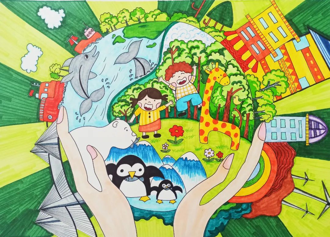 6月5日世界环境日优秀绘画（7张）