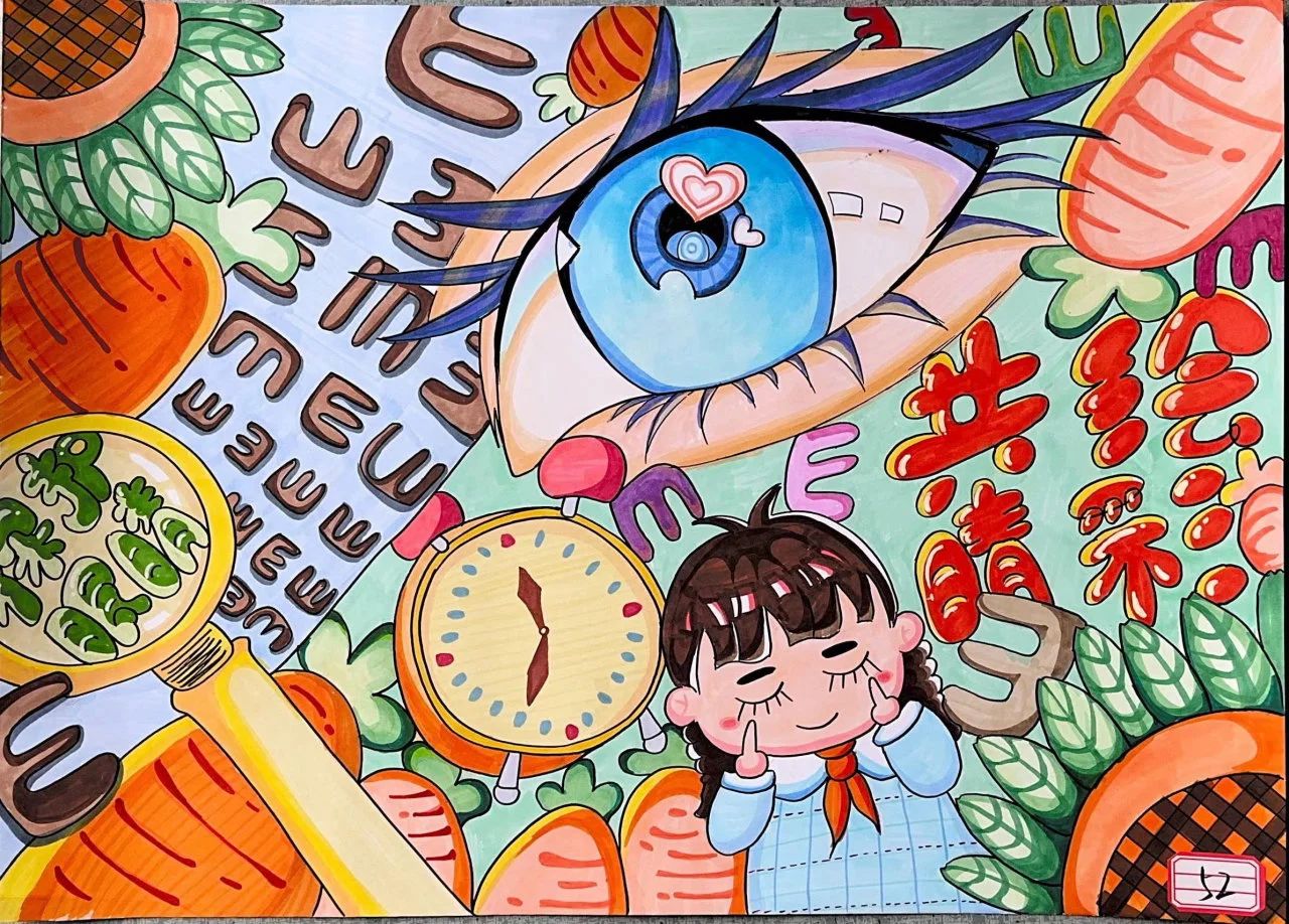 “清澈眼眸 光明未来”爱眼护眼创意绘画作品-第3张