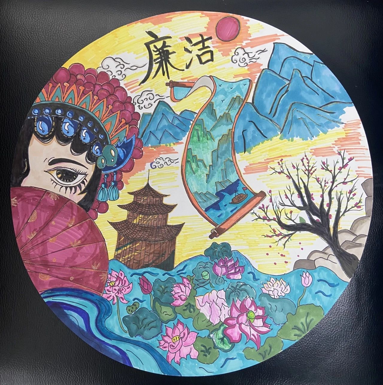 童心画廉儿童画作品《绘廉伴成长 清风润万家》-第5张