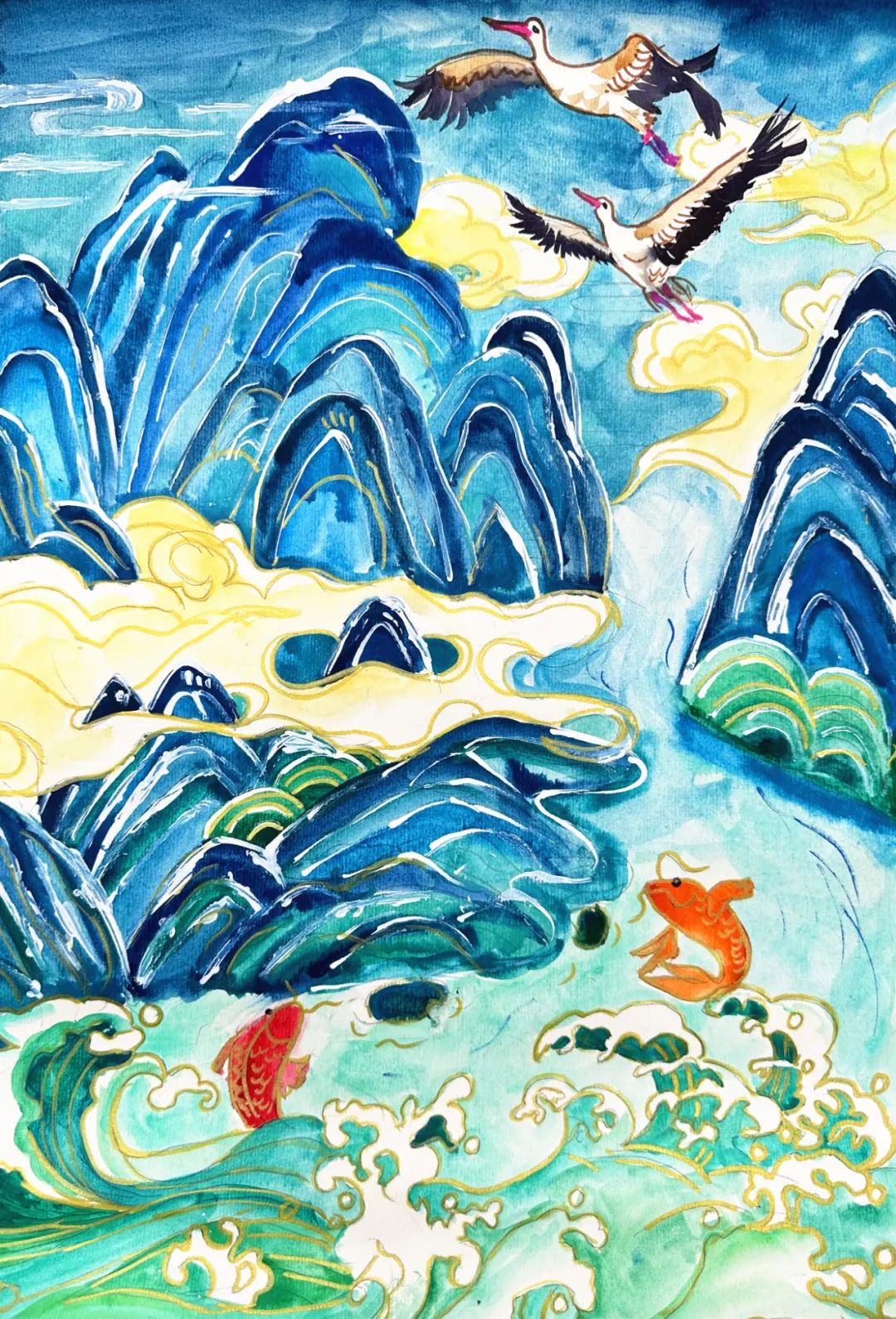 逐“绿”前行 人与自然和谐共生——世界环境日绘画精选-第7张