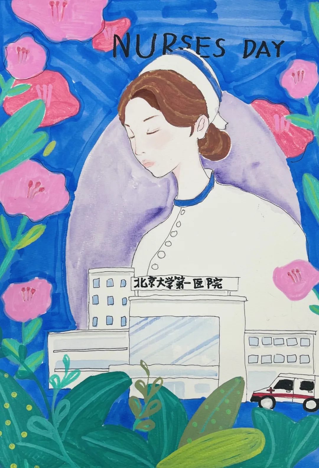 “当护士节遇上母亲节”2024护士节绘画-第2张