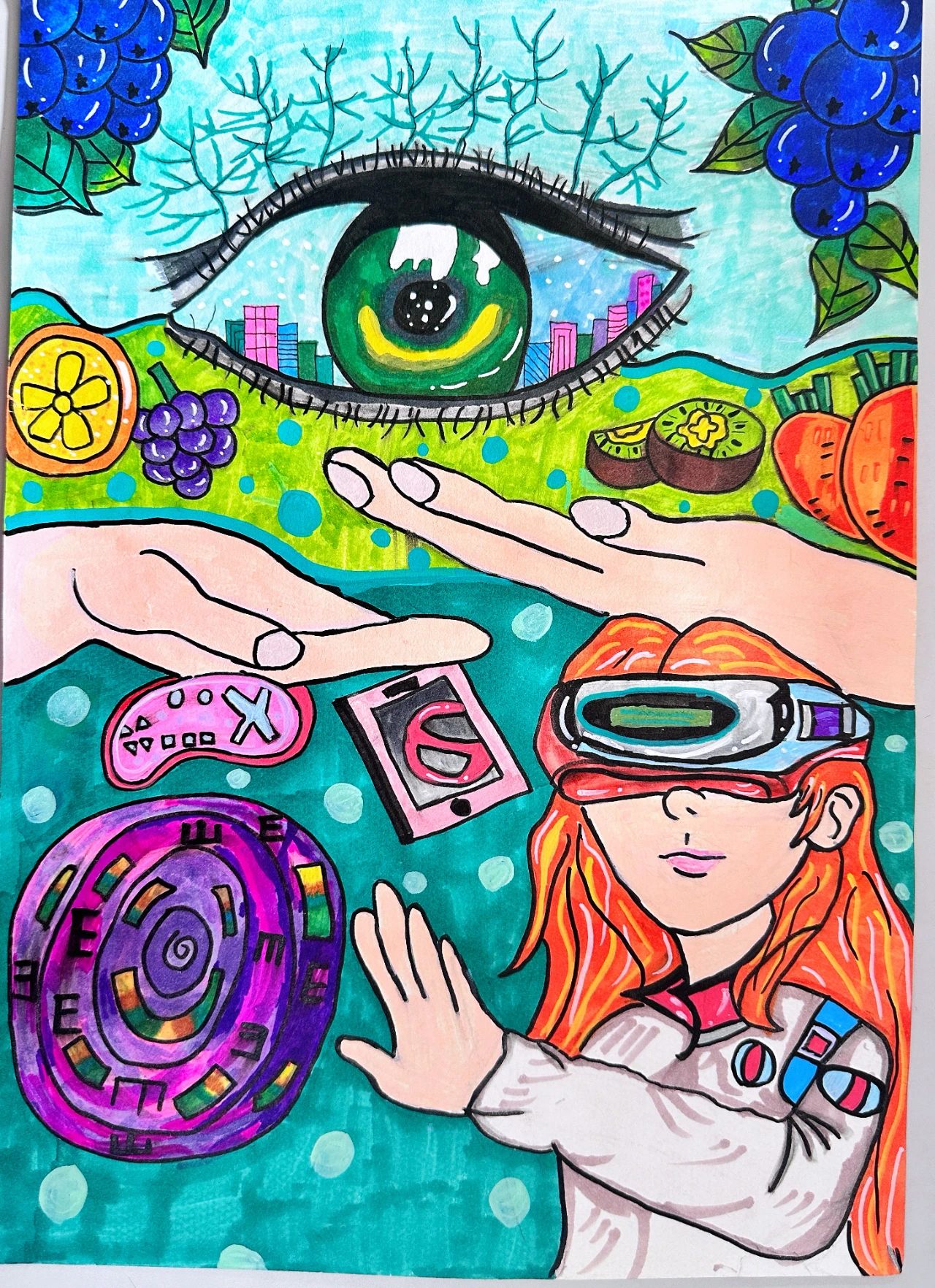 7张“保护视力 争做爱眼小先锋" 创意绘画作品展