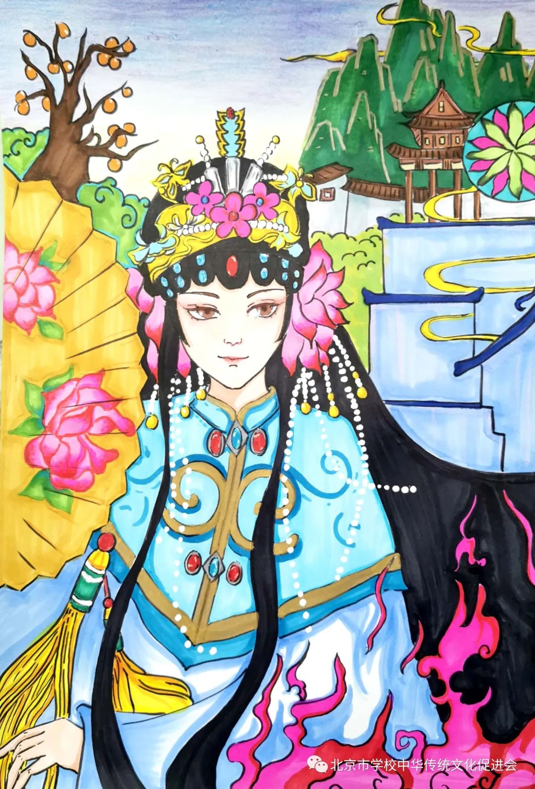 《童心向党 戏彩飞扬》儿童画-第6张