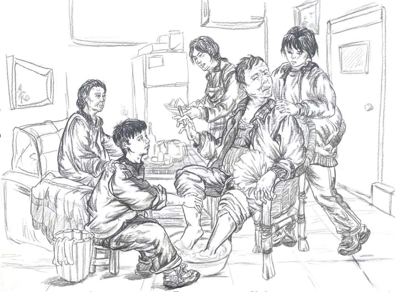 “你我同相绘 红十在我心”素描绘画作品-第8张