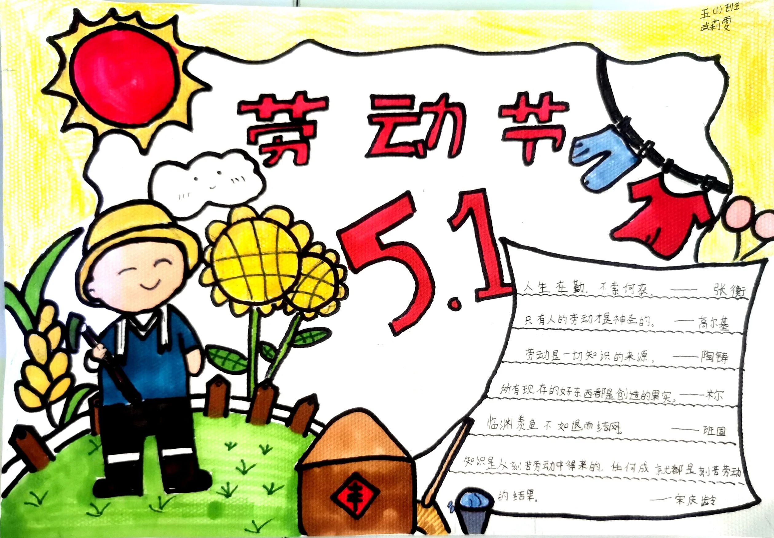 “光荣属于劳动者”主题绘画-第5张