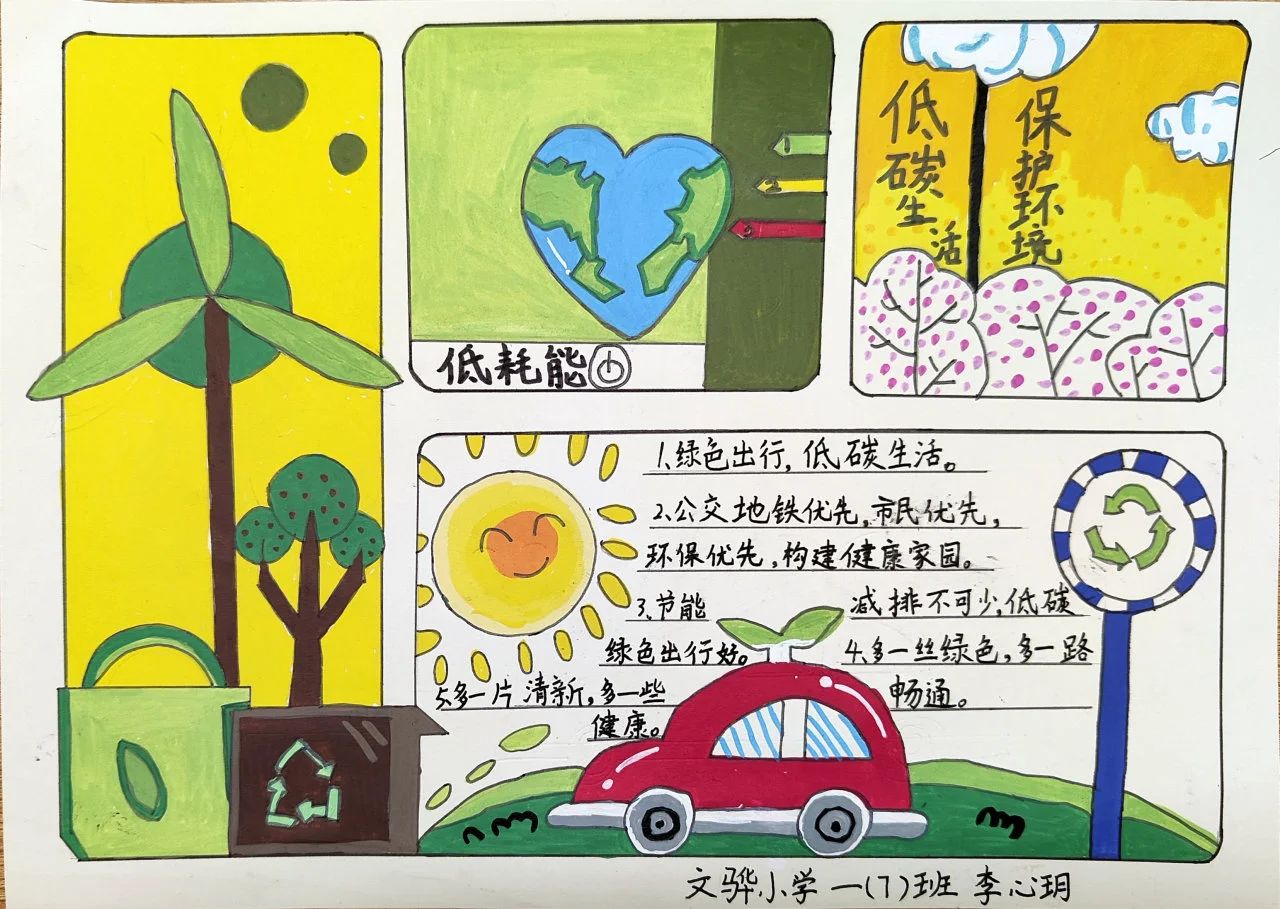 “绿色低碳 美丽中国”全国节能宣传周优秀绘画-第7张