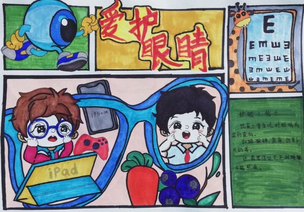 “爱眼护眼 守护光明”绘画作品-第1张