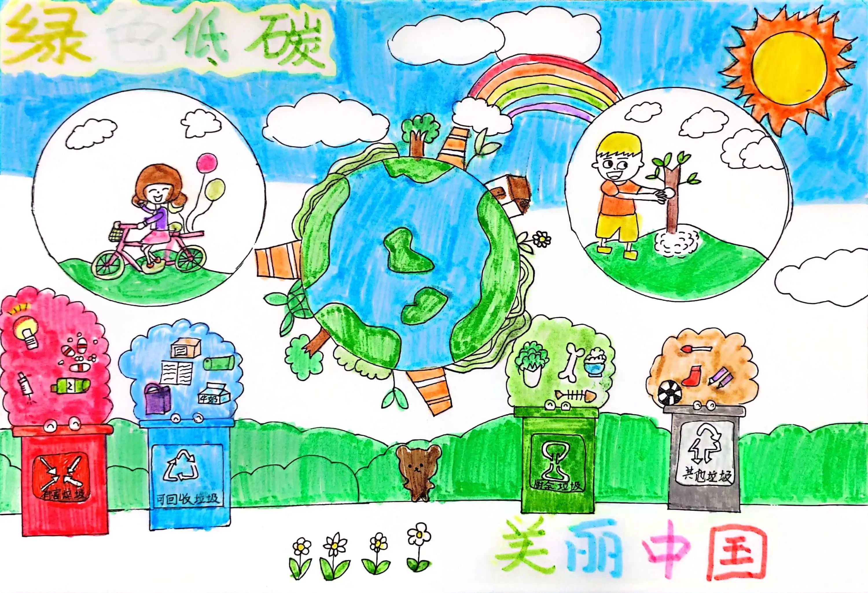 2024全国节能宣传周小学生儿童画精选12张