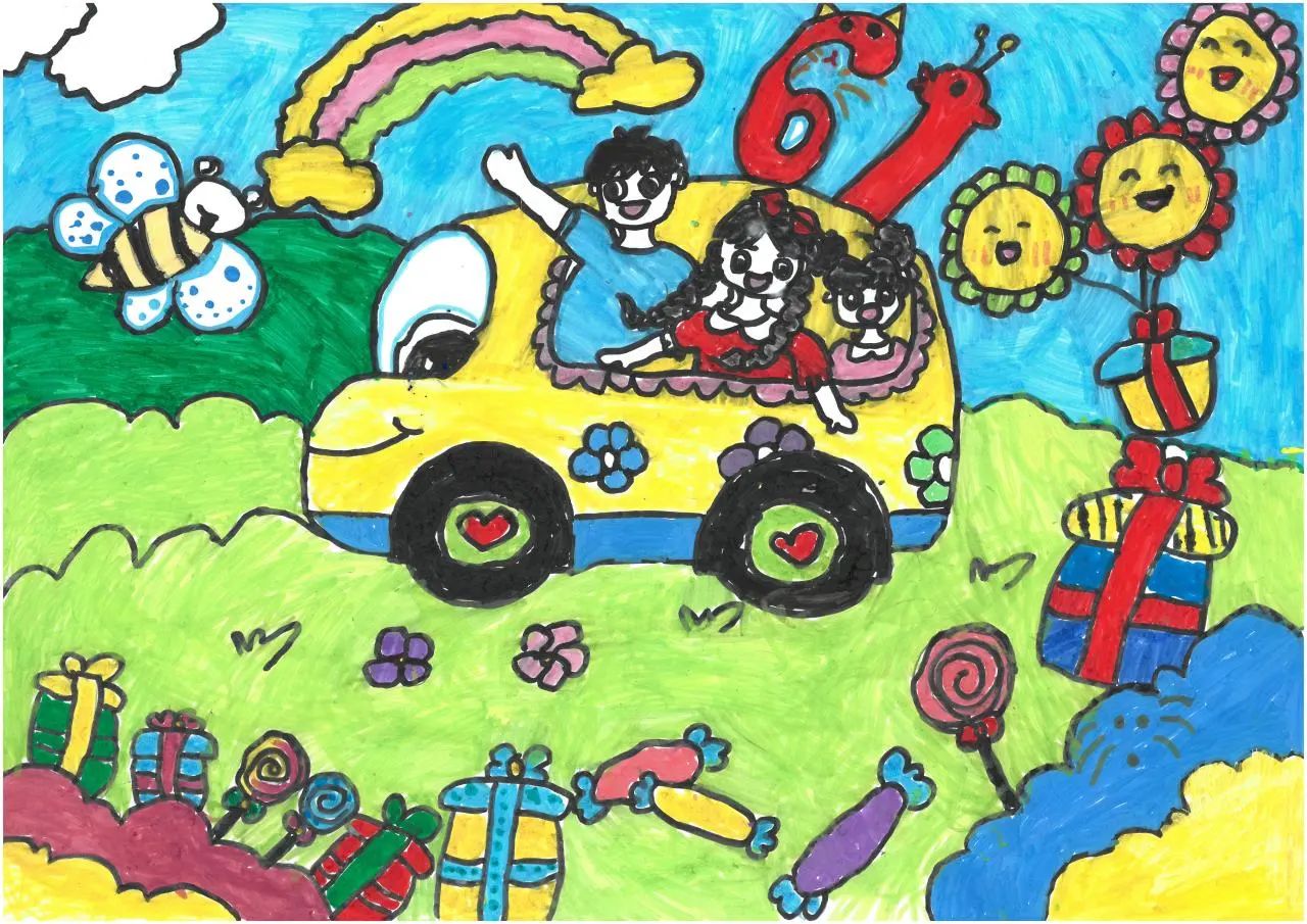“多彩童心 创意童画 健康成长”61儿童节绘画-第7张
