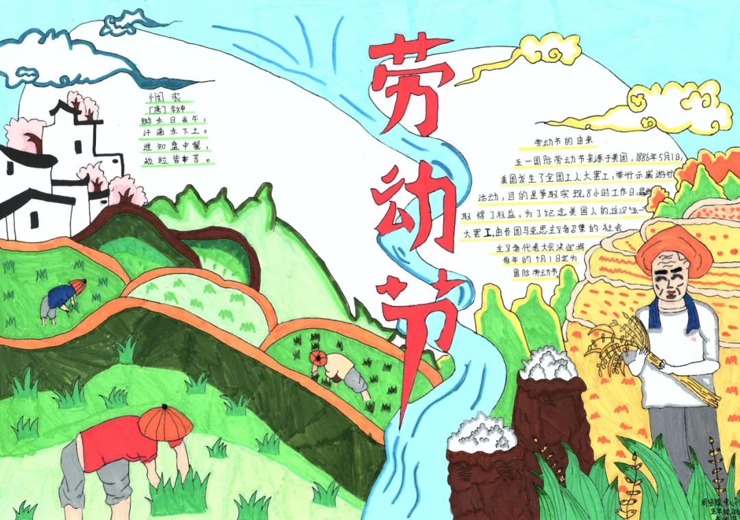 小学四年级劳动最光荣绘画作品-第3张
