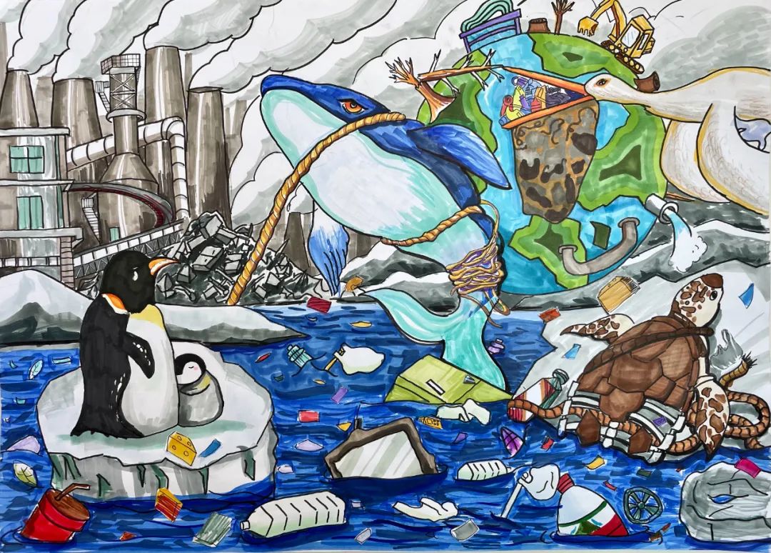 “保护生态 守护家园 践行绿色生活”绘画获奖作品-第3张