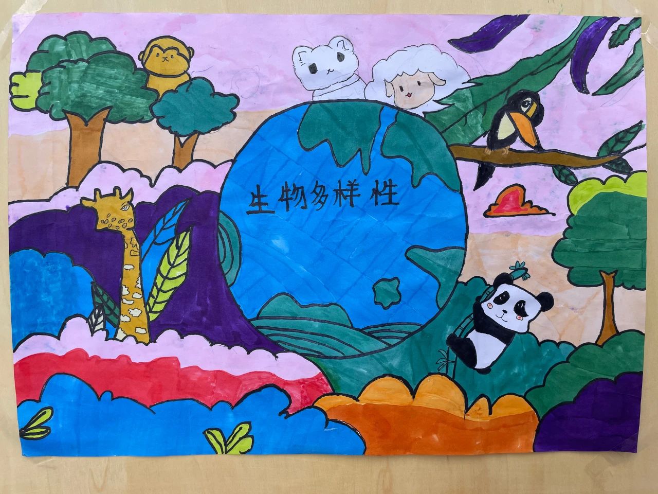 关于保护生物多样性的儿童绘画-第2张