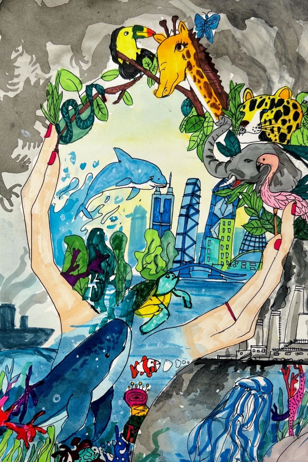“建设美丽中国 促进绿色发展”绘画作品展示-第2张