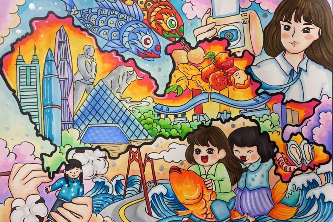 “绿色低碳 环保节约 美丽中国 我是行动者”主题儿童画-第2张