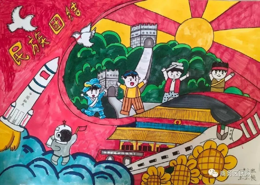 “彩绘同心桥 共筑民族梦”民族团结绘画-第2张
