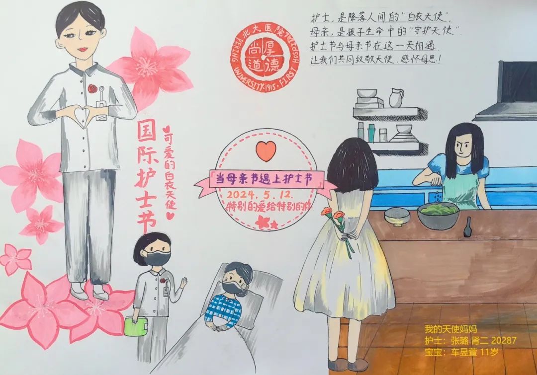 “当护士节遇上母亲节”2024护士节绘画图片_20240513100600-第7张