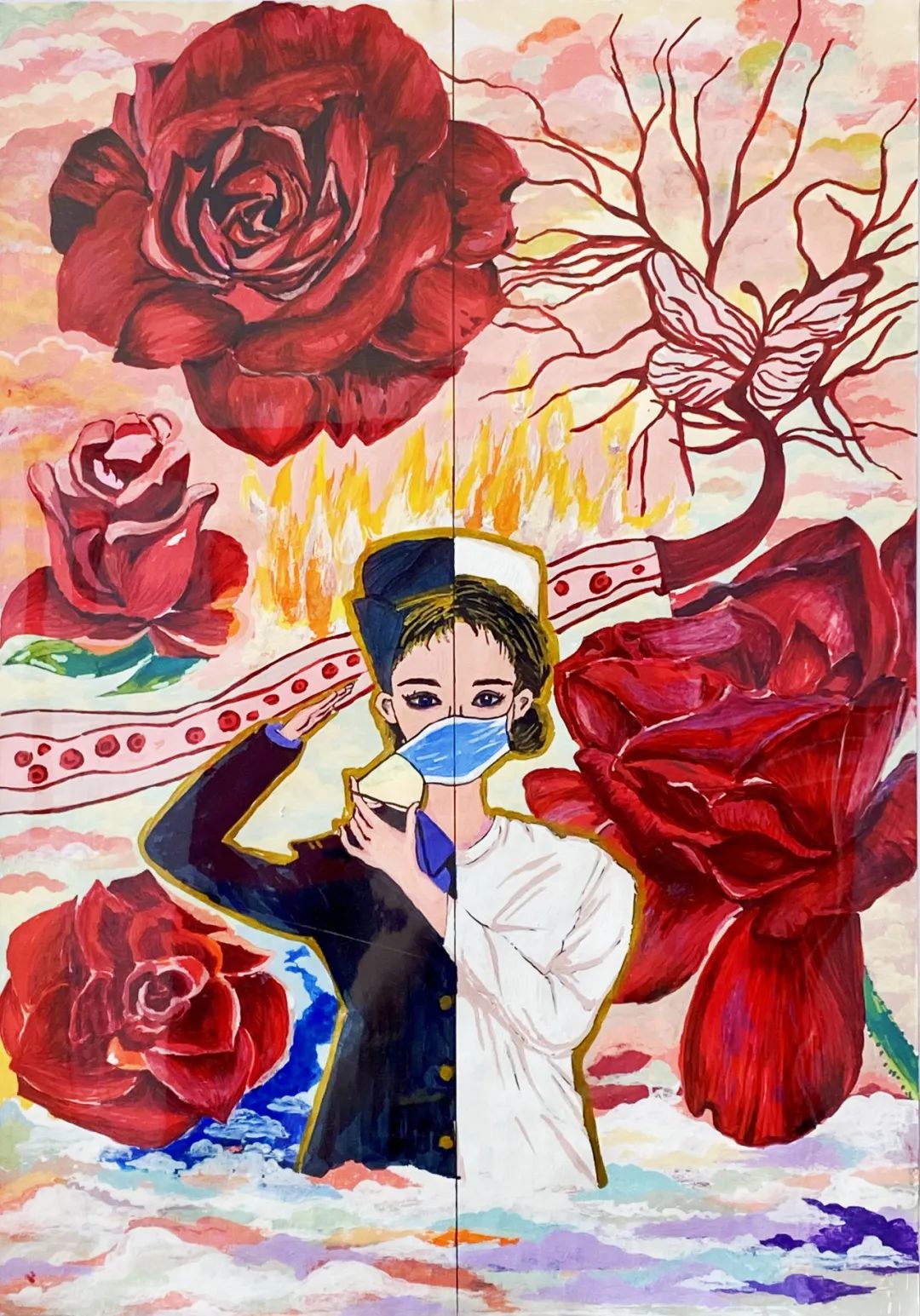 4张“5.12”国际护士节作品《向最美天使致敬》