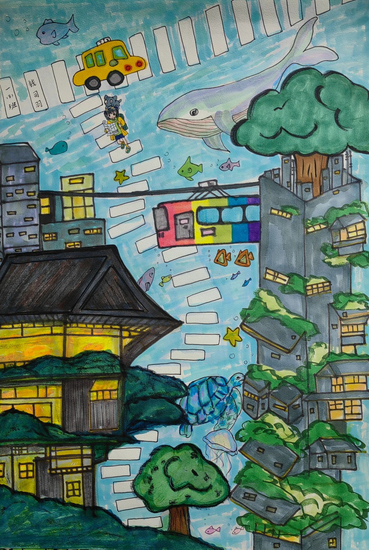 与地球对“画”世界地球日儿童画-第2张