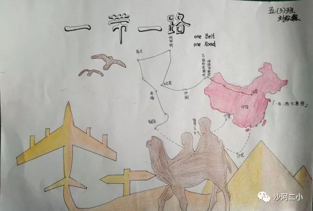 7张“文明互鉴 民心相通”一带一路儿童画