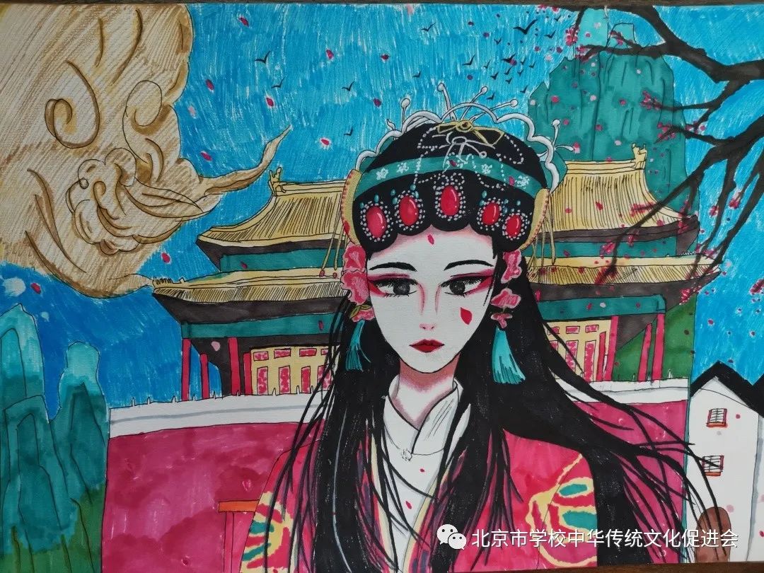 “中国风京剧 国粹展芳华”优秀绘画作品-第6张