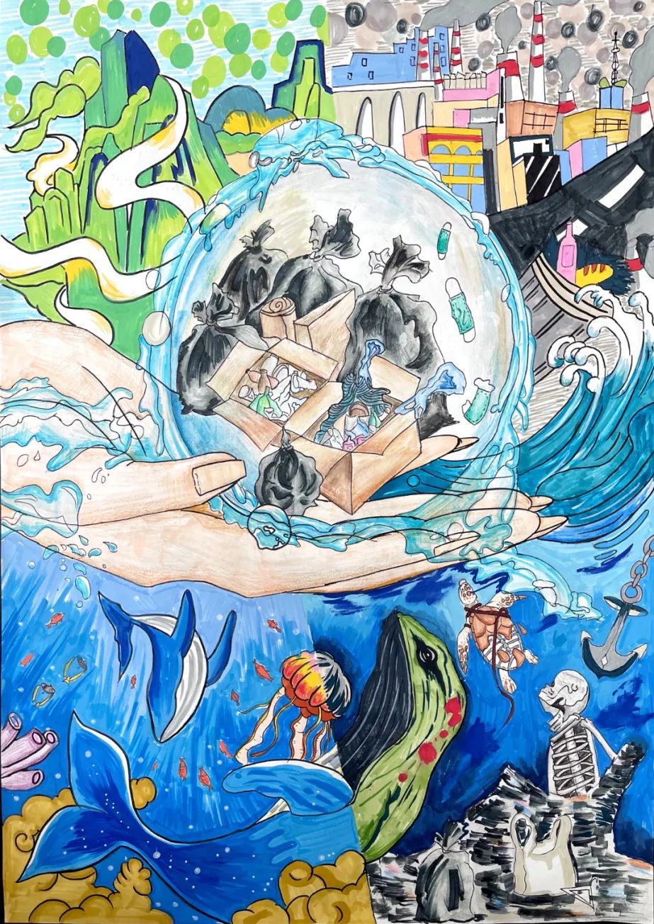 “与自然共鸣 让美好远行”环境日绘画优秀作品-第1张