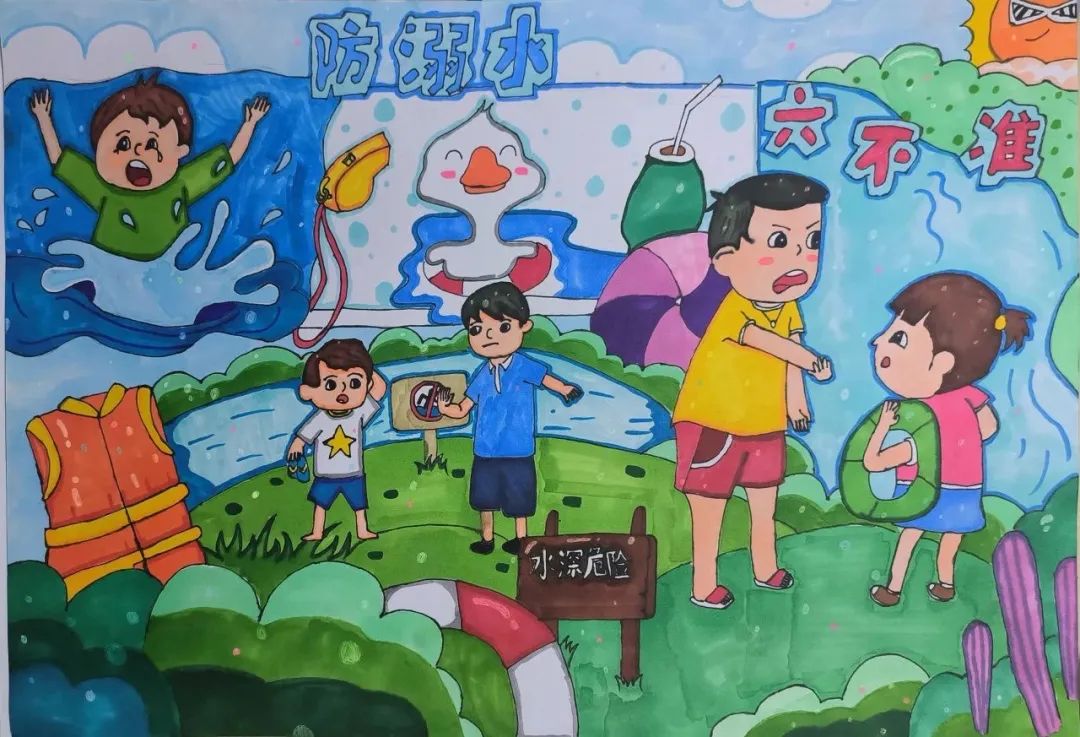 “安全生产我参与”优秀绘画作品-第5张