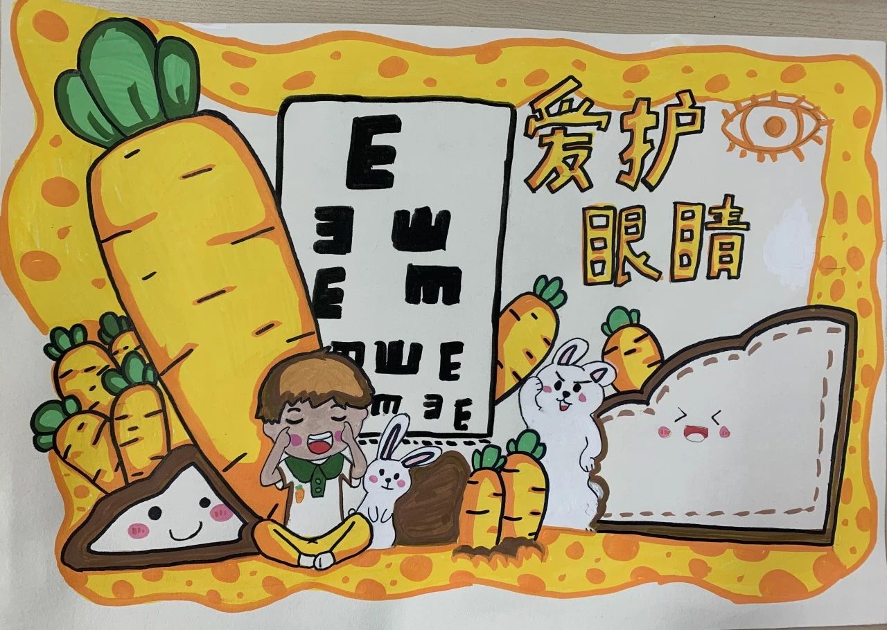 “爱眼护眼 预防近视”主题画6张