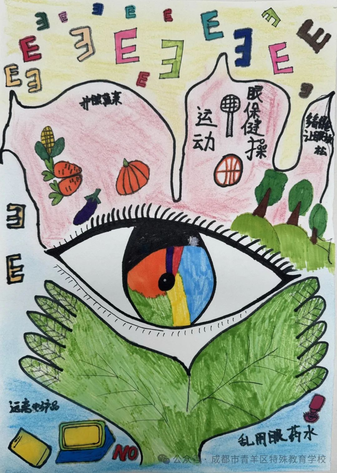 “为EYE守护 预防近视”全国爱眼日绘画-第3张