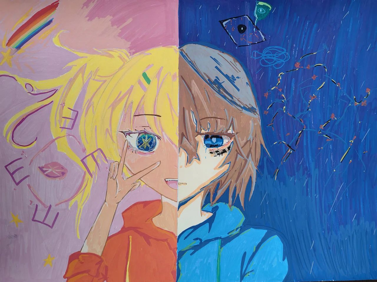 “爱眼护眼 从小抓起”儿童画-第3张