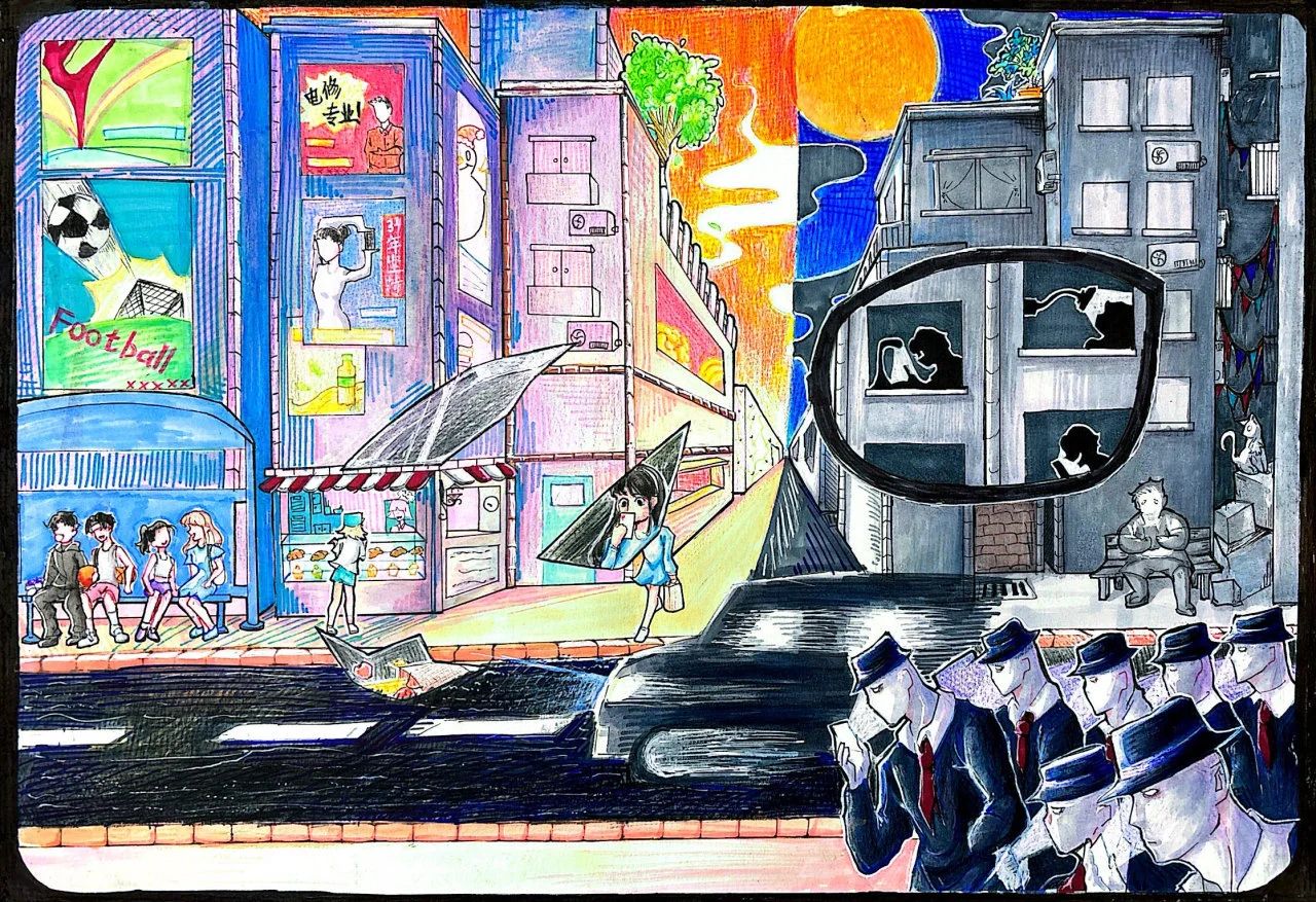 《爱眼护眼 缤纷未来》近视防控儿童画-第4张