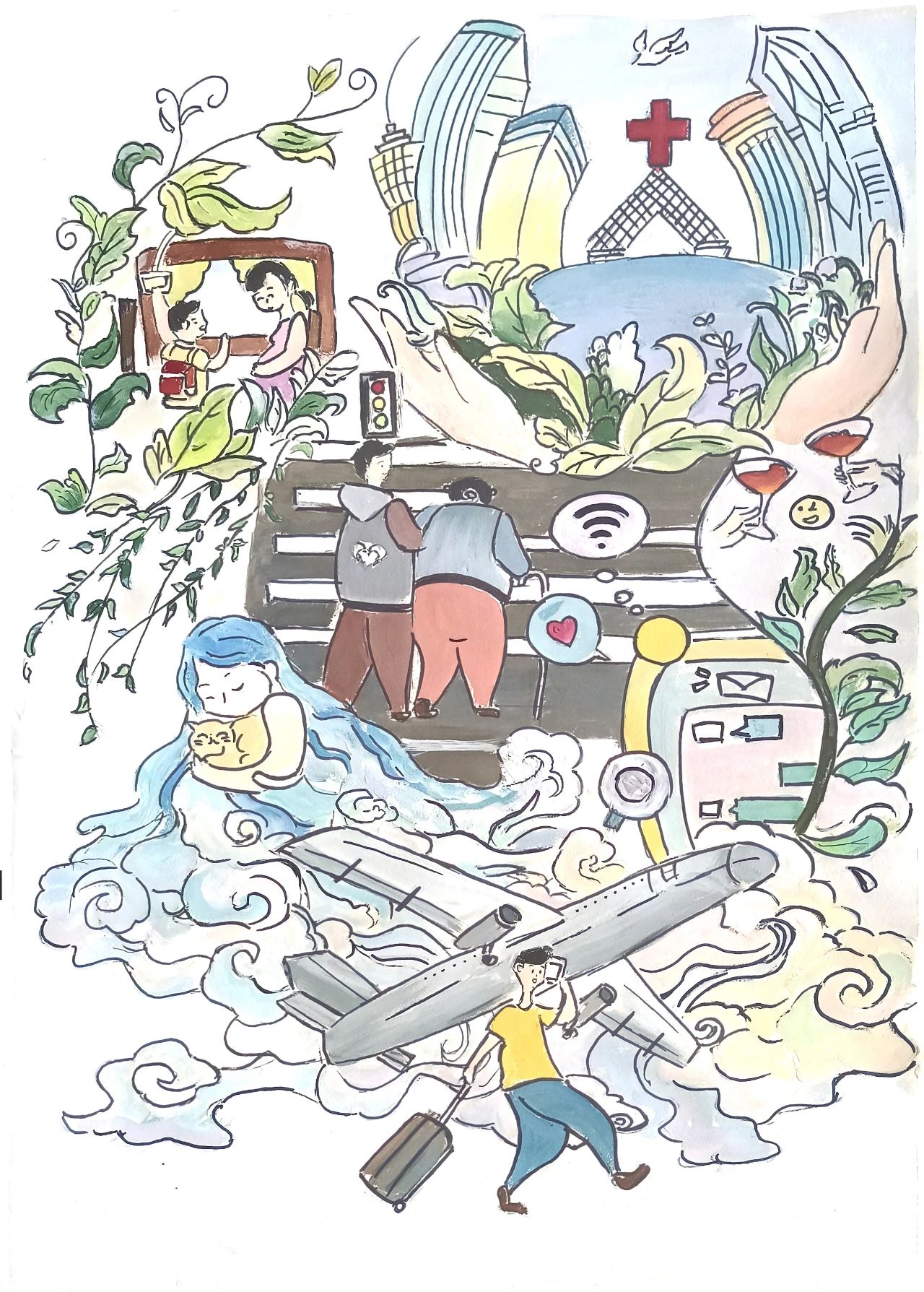 “生命至上 红十字守护”儿童画-第3张