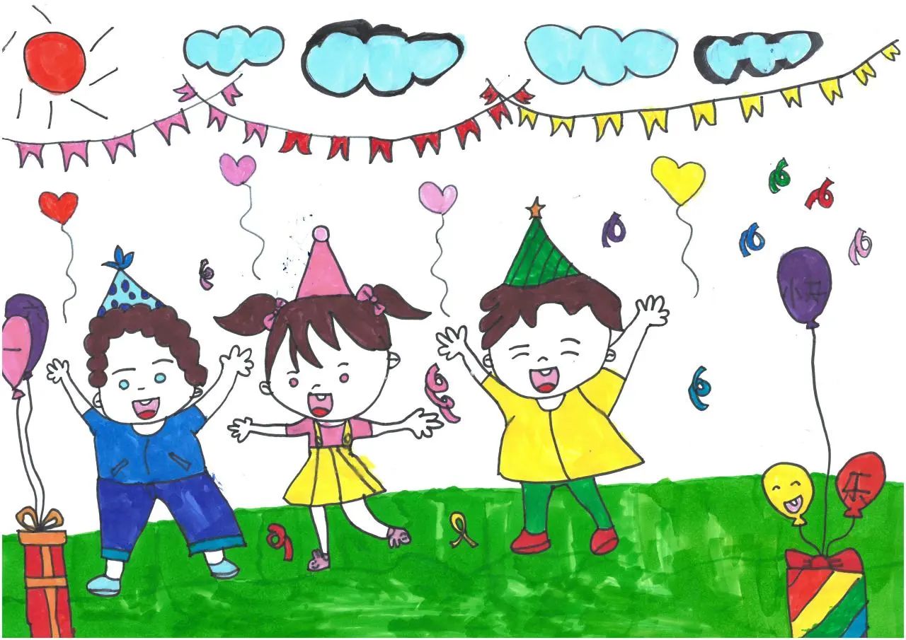 “多彩童心 创意童画 健康成长”61儿童节绘画（8张）