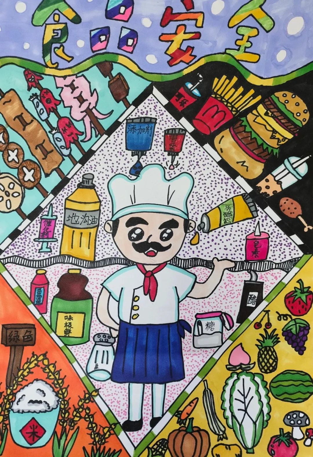 “安全生产我参与”优秀绘画作品-第6张