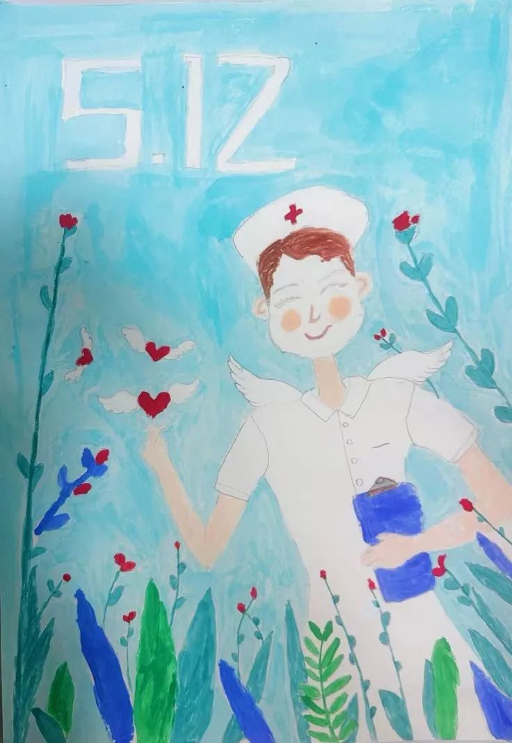 “白衣天使 最美护士”儿童画优秀作品-第1张