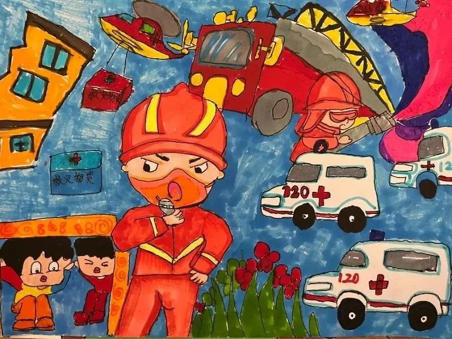 幼儿园防震减灾绘画图片简单漂亮-第2张