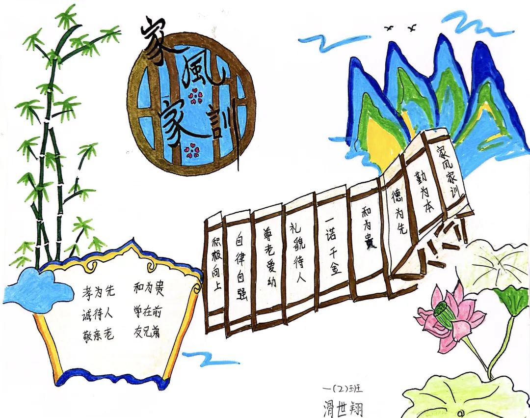 “家风无声 传承有道”优秀家风家训绘画-第3张