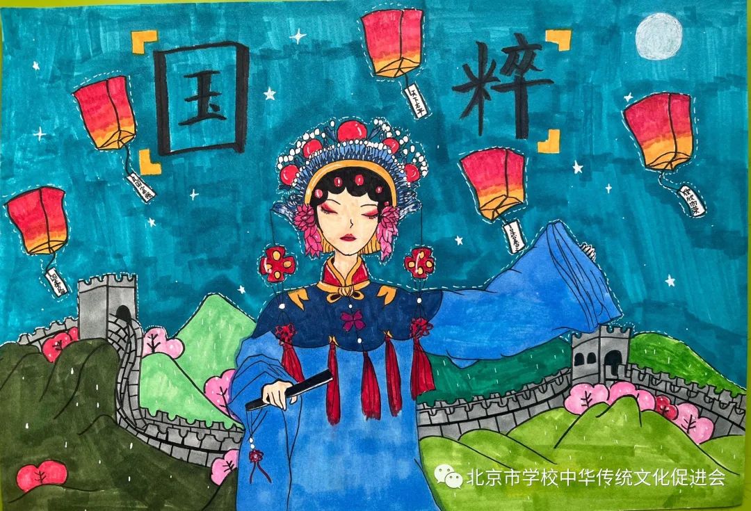 “华夏国粹 古风雅韵”戏曲人物儿童画-第3张