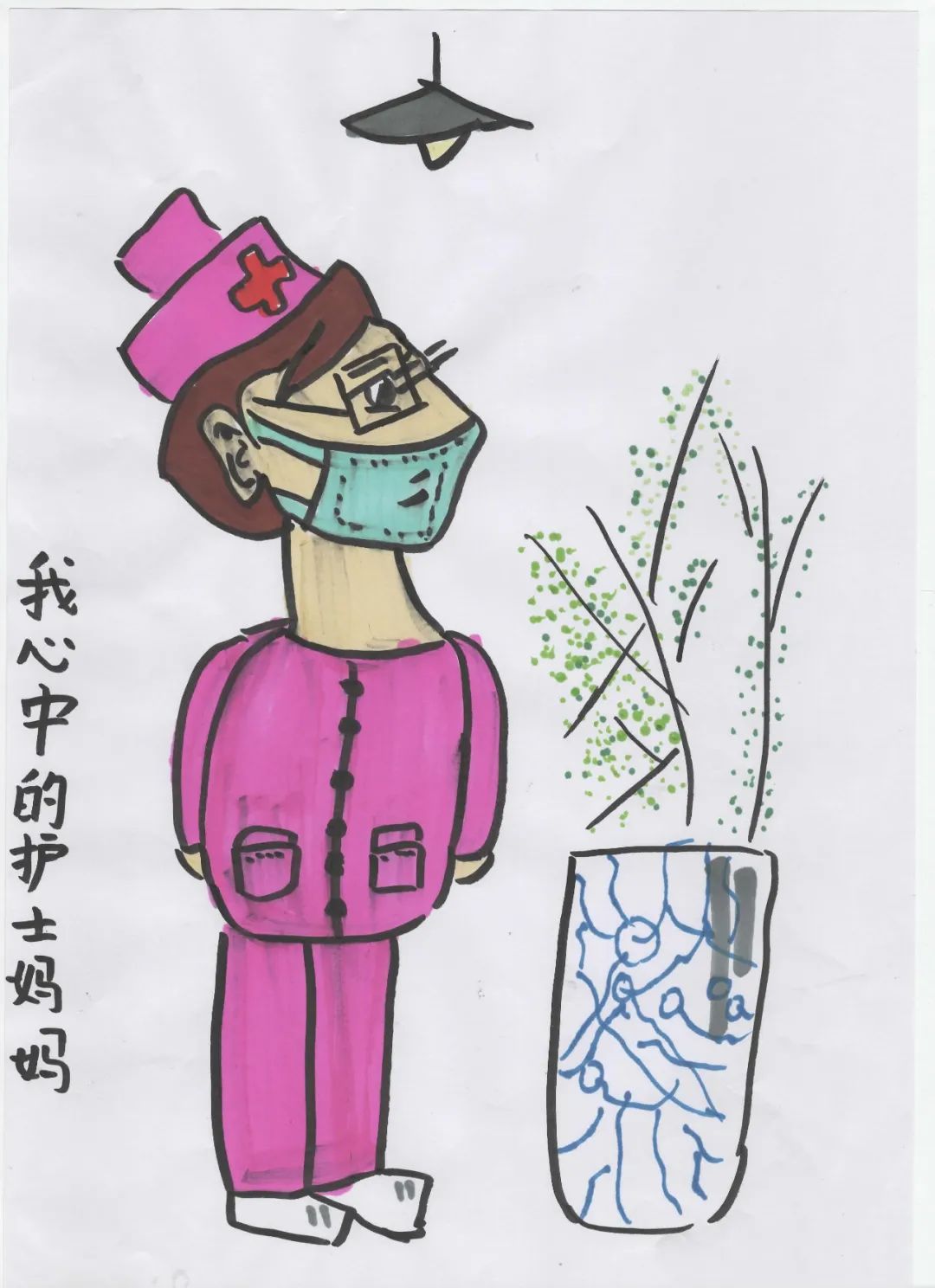 “与爱同行 致敬天使”2024国际护士节绘画作品-第8张