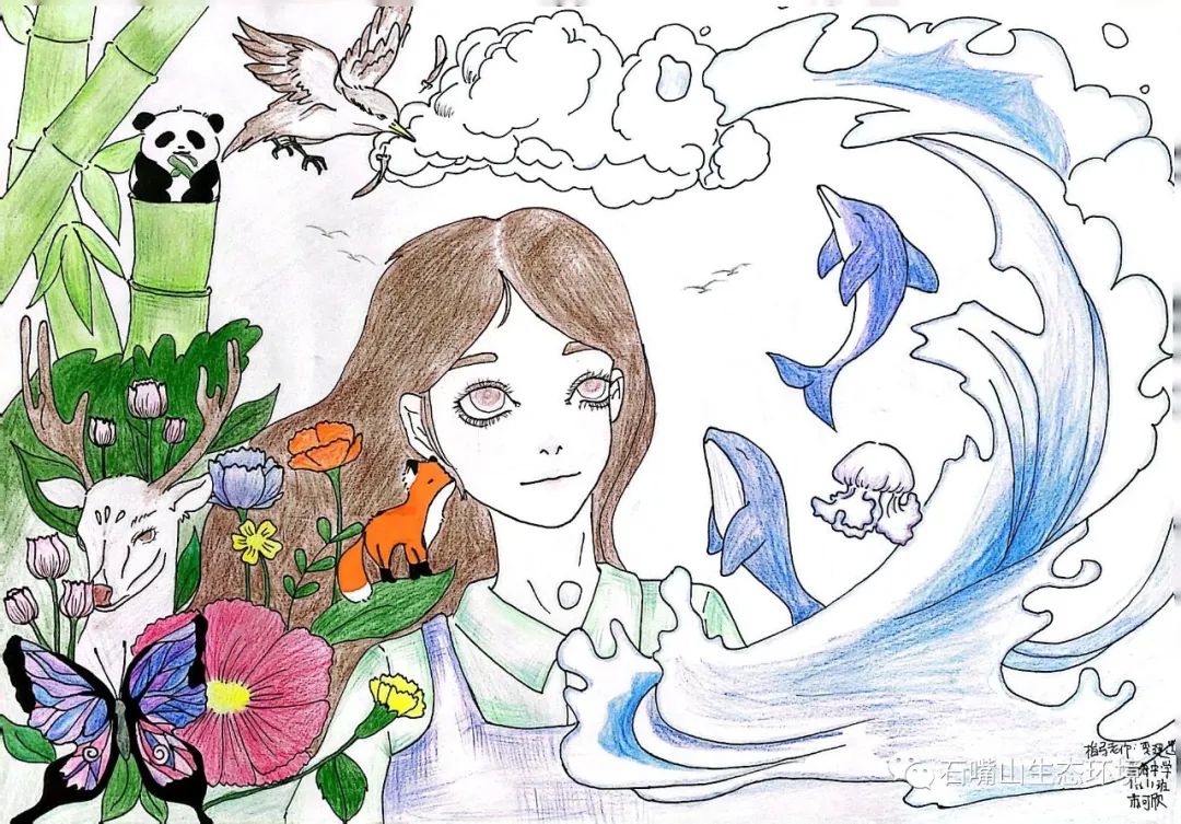 “保护生物多样性 共绘绿色地球梦”优秀绘画-第5张