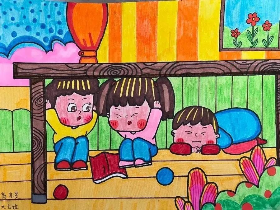 幼儿园防震减灾绘画图片简单漂亮-第4张