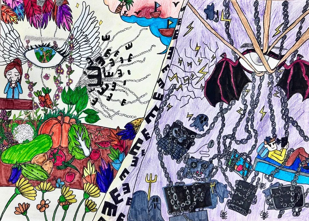 “瞳心绘意 爱眼先行”绘画大赛作品（7张）