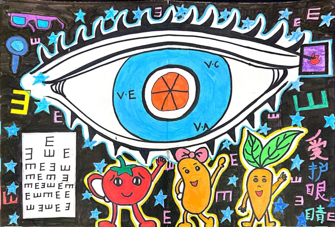 “呵护眼睛 守护光明”小学儿童画优秀作品-第4张