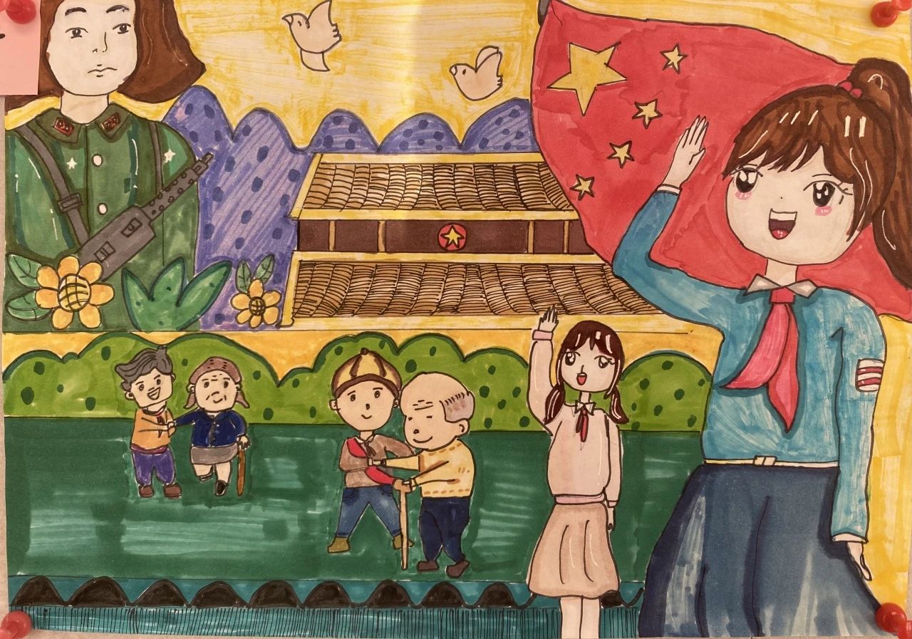 “学雷锋 红领巾在行动”儿童绘画-第3张