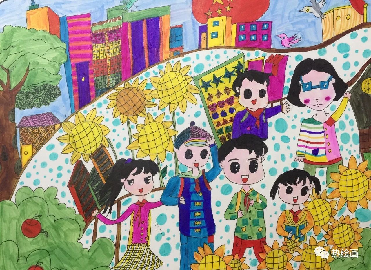 童心齐筑中国梦 我与祖国共成长儿童画精选-第4张